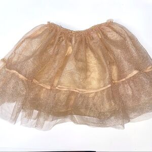 Girls Ruby & Bloom Gold Tulle Skirt 5